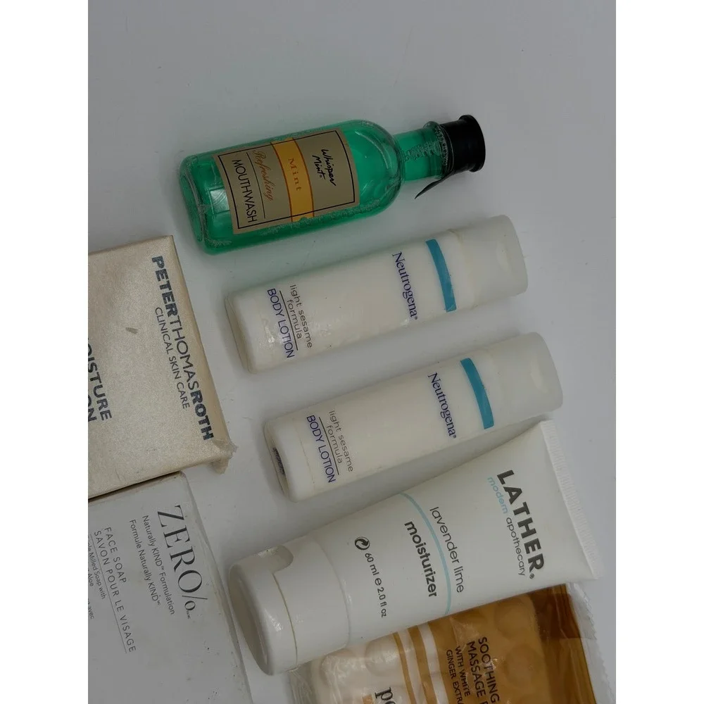 Luxury Hotel Amenity Lot Aveda Neutrogena Peter Thomas Roth Lather Soaps Lotion